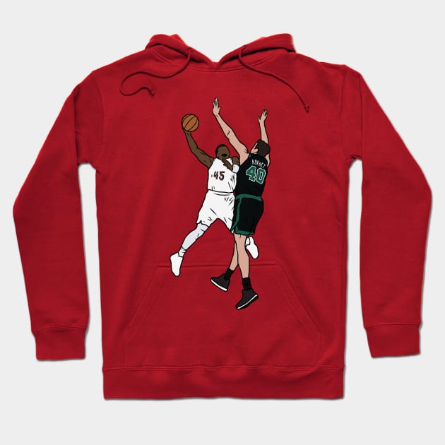 Donovan Mitchell Dunks on Luke Kornet Hoodie by rattraptees